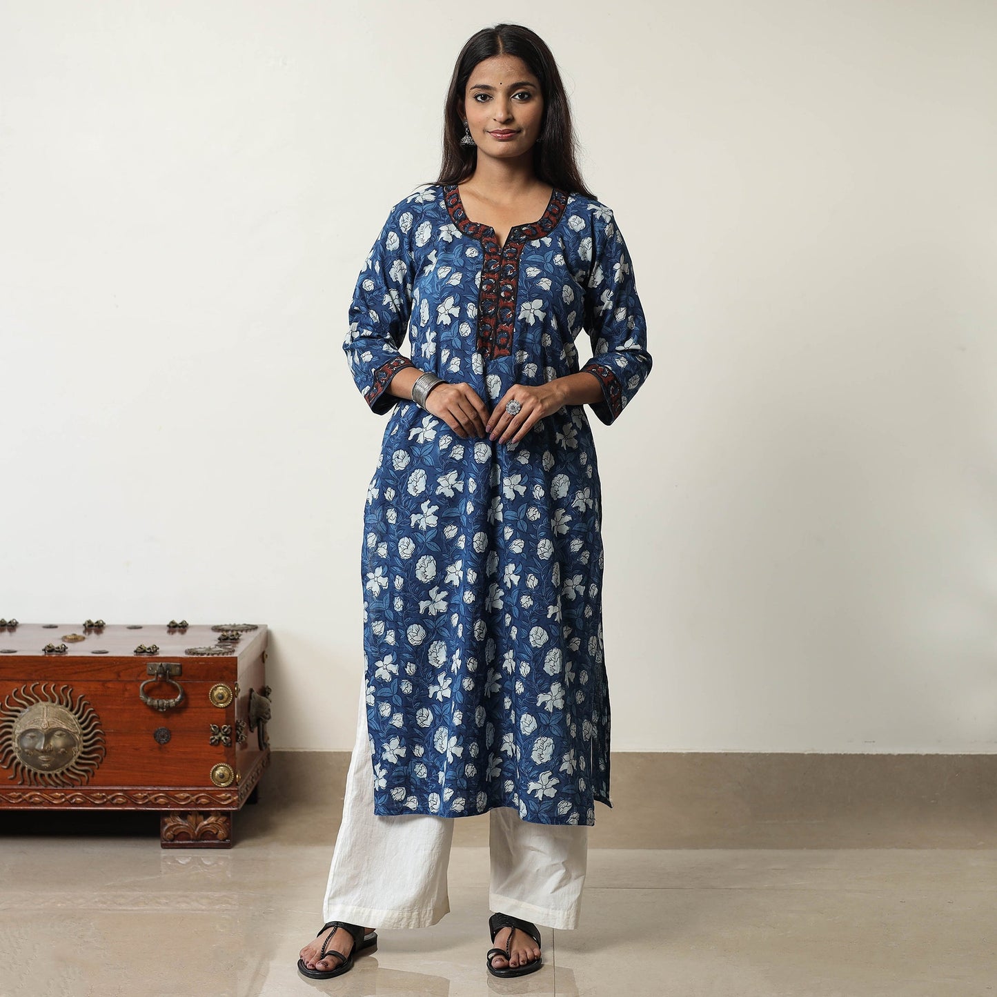  Jahota Block Printed Cotton Straight Kurta 14 