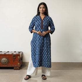  Jahota Block Printed Cotton Straight Kurta 04 