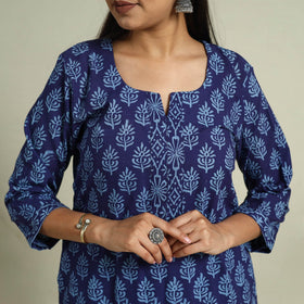 Buy Blue Jaipur Print Cotton Kurta Set