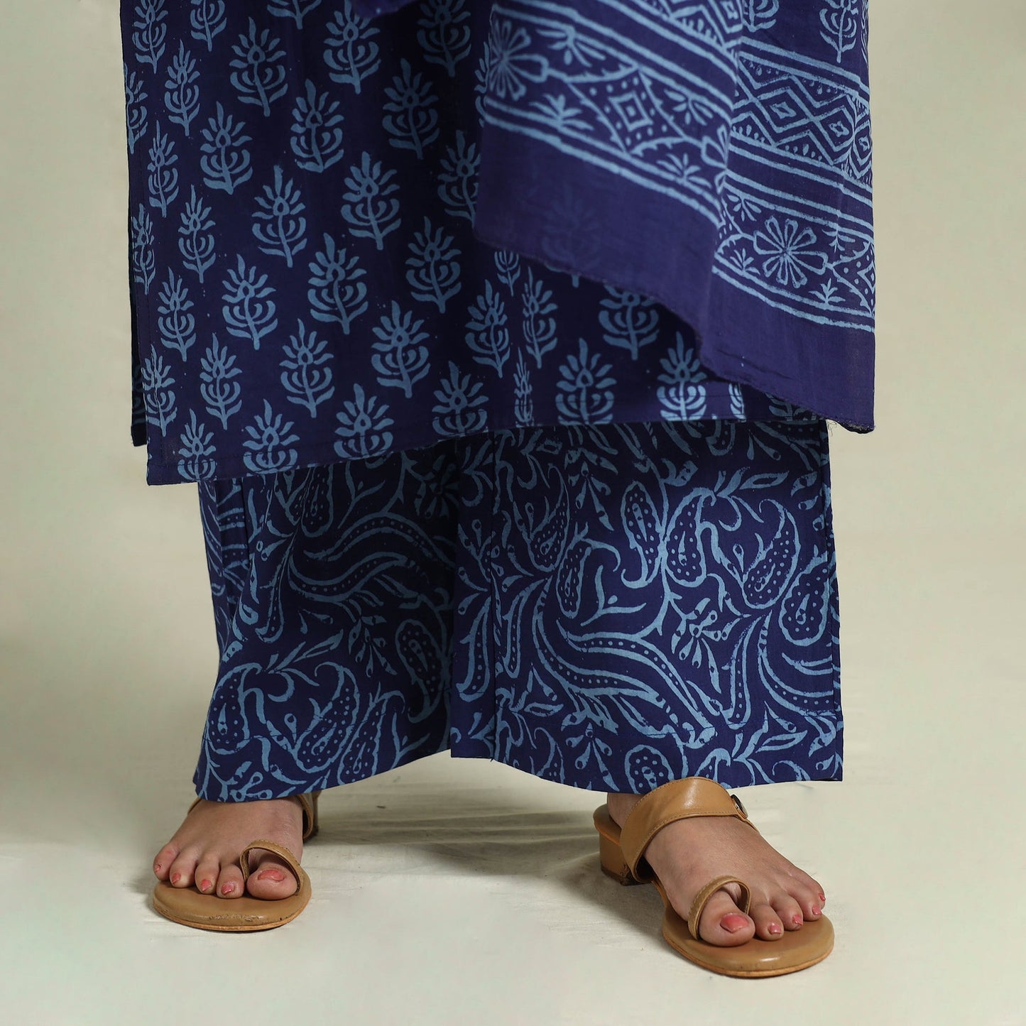 Buy Blue Jaipur Print Cotton Kurta Set