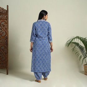 Buy Blue Jaipur Print Cotton Kurta Set