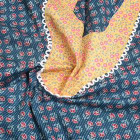  Blue Jaipur Print Patchwork Cotton Kurta Material