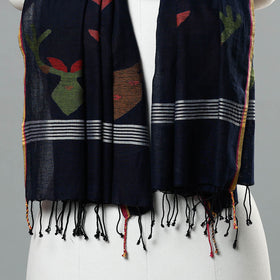  Jamdani Handloom Cotton Stole with Tassels 