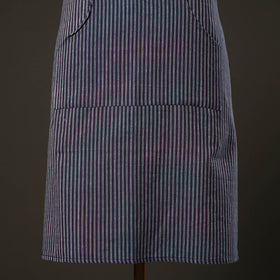 Blue Jhiri Handloom Cotton Apron with Pocket
