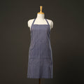Blue Jhiri Handloom Cotton Apron with Pocket