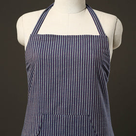 Blue Jhiri Handloom Cotton Apron with Pocket