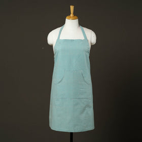Blue - jhiri handloom cotton apron with pocket 37