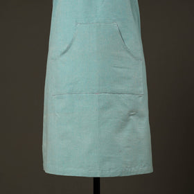 Blue - jhiri handloom cotton apron with pocket 37