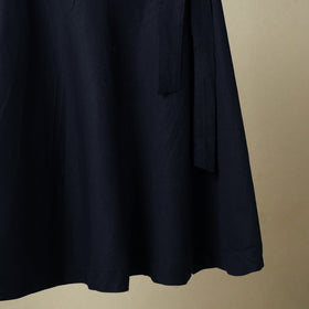 Blue - jhiri handloom plain cotton wrap around skirt 19