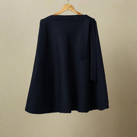 Blue - jhiri handloom plain cotton wrap around skirt 19