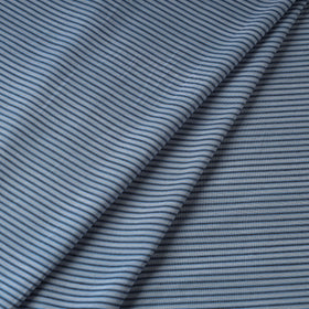 Blue - Jhiri Pure Handloom Cotton Fabric