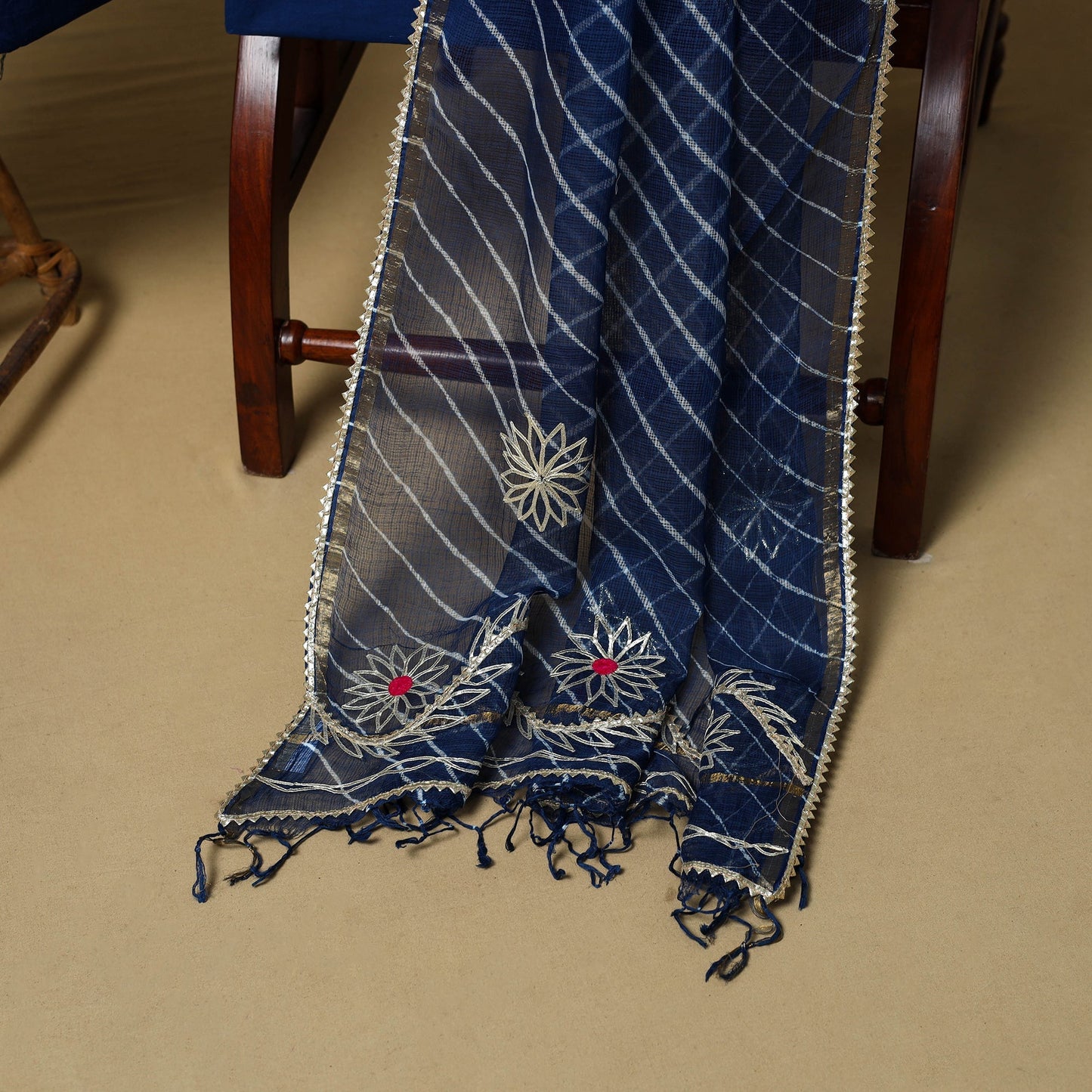 Kacchi gota patti work natural dyed pure cotton 3pc