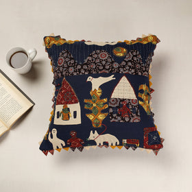  Kala Raksha Applique Cutwork Cotton Cushion Cover 