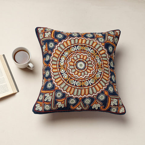  Kala Raksha Pakko Hand Embroidery Cotton Cushion Cover 