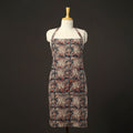 Blue Kalamkari Block Print Cotton Apron with Pocket
