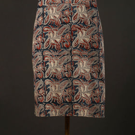 Blue Kalamkari Block Print Cotton Apron with Pocket