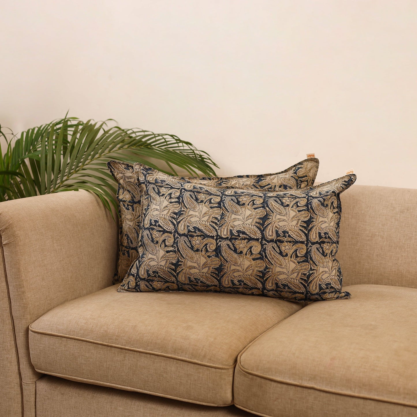 Kalamkari cotton pillow covers (set of 2) 21 - handcrafted