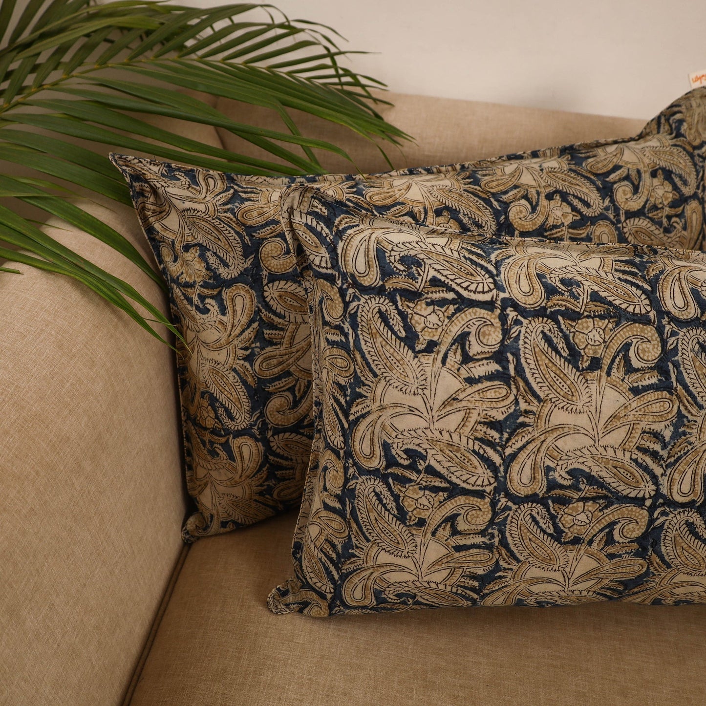 Kalamkari cotton pillow covers (set of 2) 21 - handcrafted