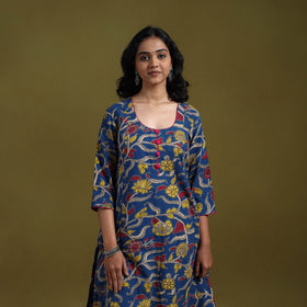 Kalamkari printed cotton 2pc kurta set for women 05