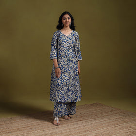 Kalamkari printed cotton 2pc kurta set for women 07