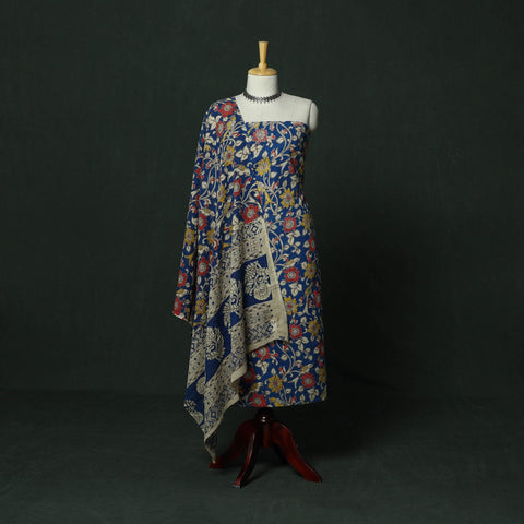 Kalamkari printed cotton 2pc unstitched dress material 11