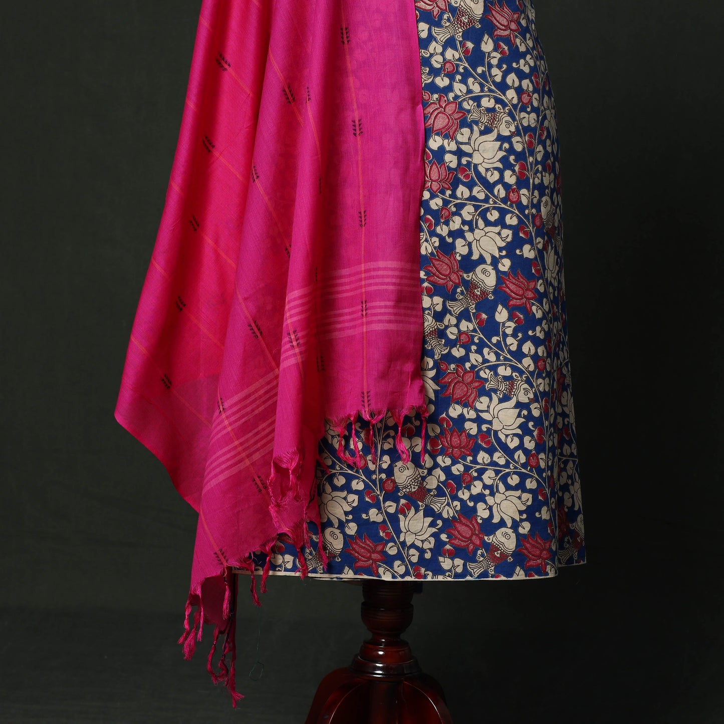 Kalamkari printed cotton 2pc unstitched dress material