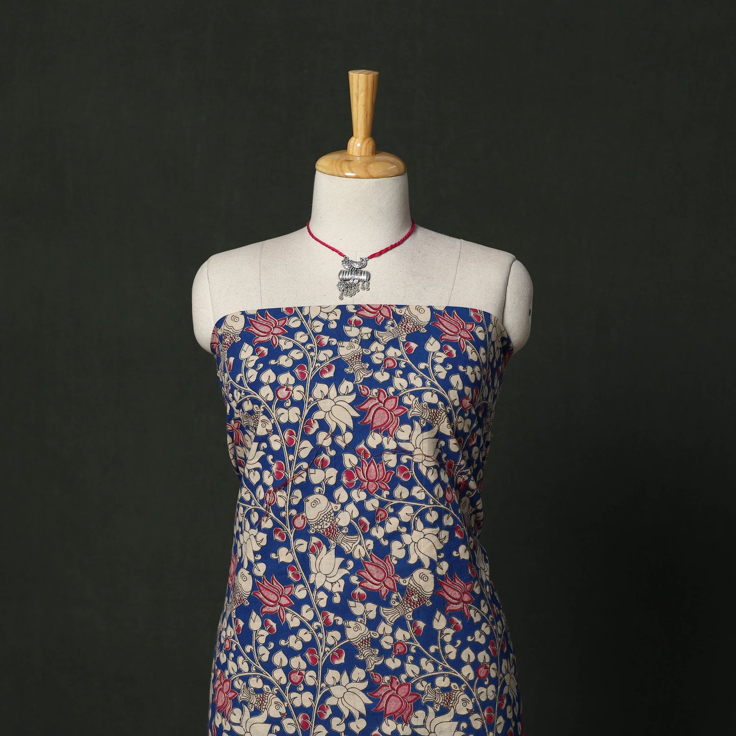 Kalamkari printed cotton 2pc unstitched dress material