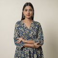  Kalamkari Printed Cotton Flared Kurta For Women