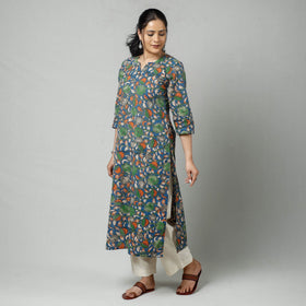 Kalamkari printed cotton kurta - handcrafted