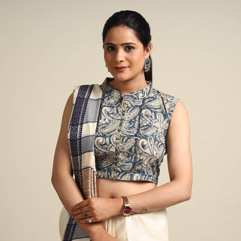 Buy Kalamkari Block Printed Cotton Stitched Blouse 