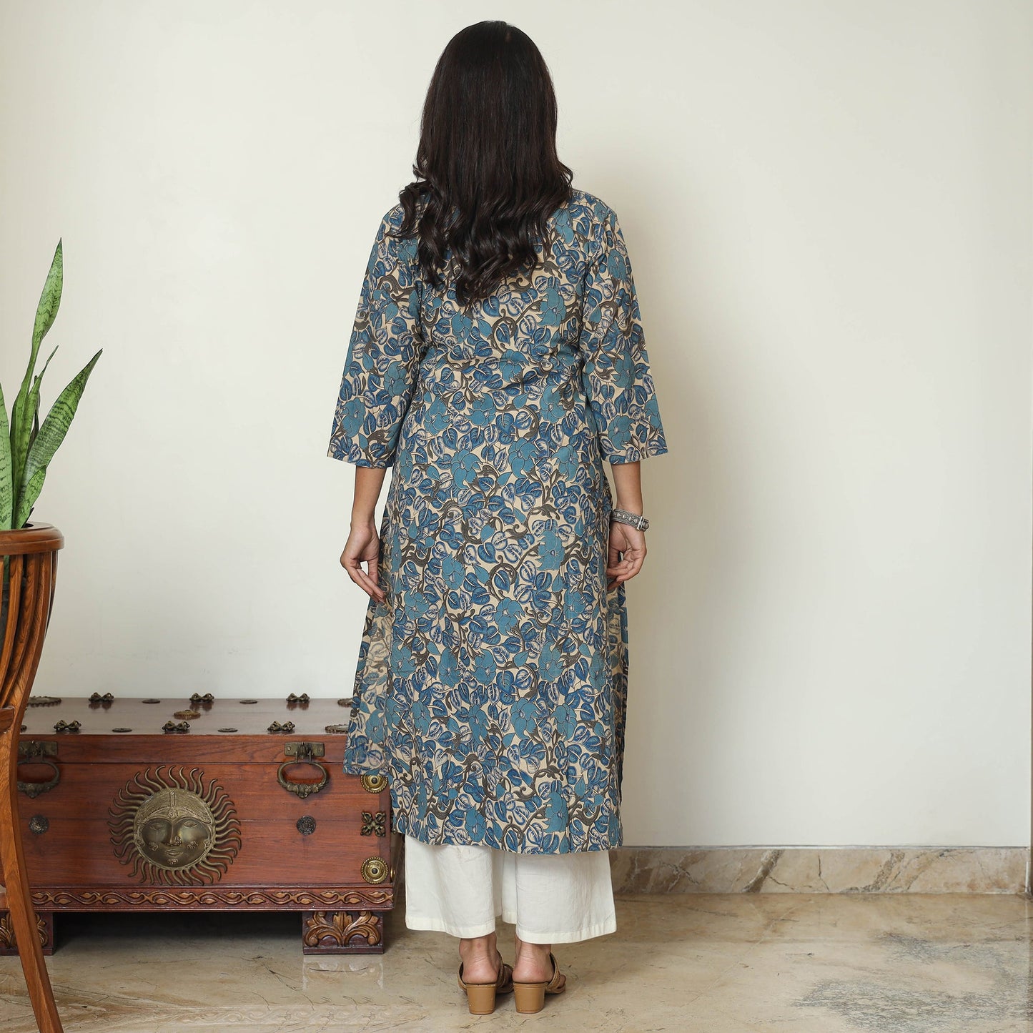  Kalamkari Printed Cotton Kurta For Women