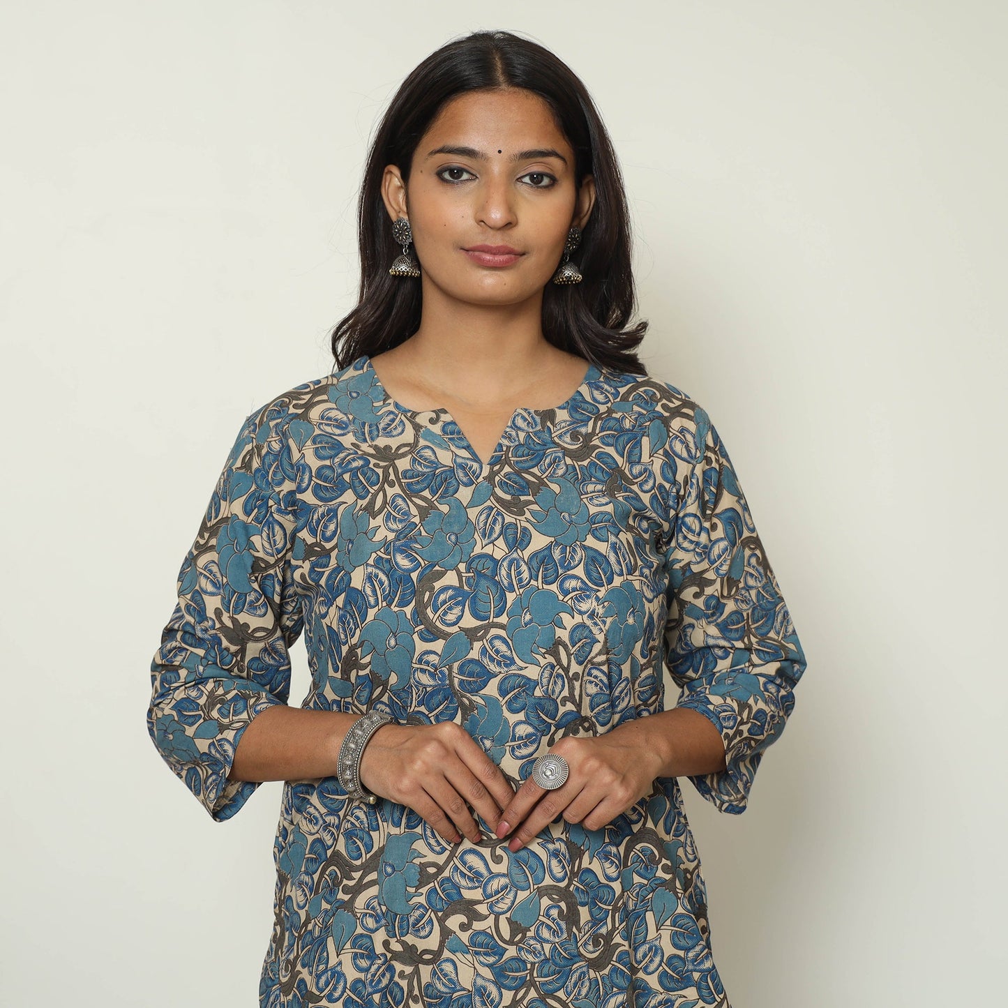  Kalamkari Printed Cotton Kurta For Women