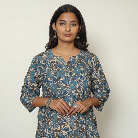  Kalamkari Printed Cotton Kurta For Women