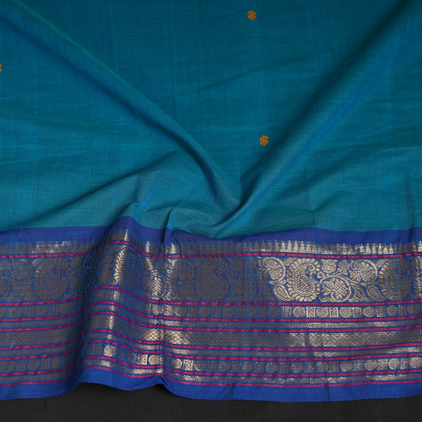 Kanchipuram cotton blouse piece 06 - handcrafted