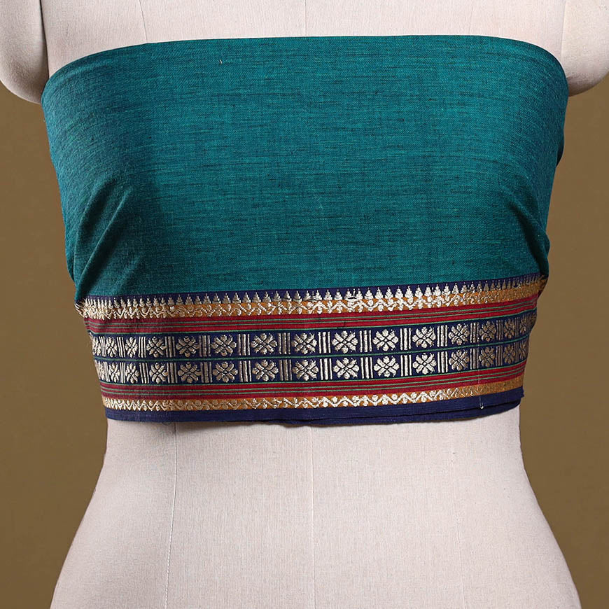 Kanchipuram cotton blouse piece 69 - handcrafted