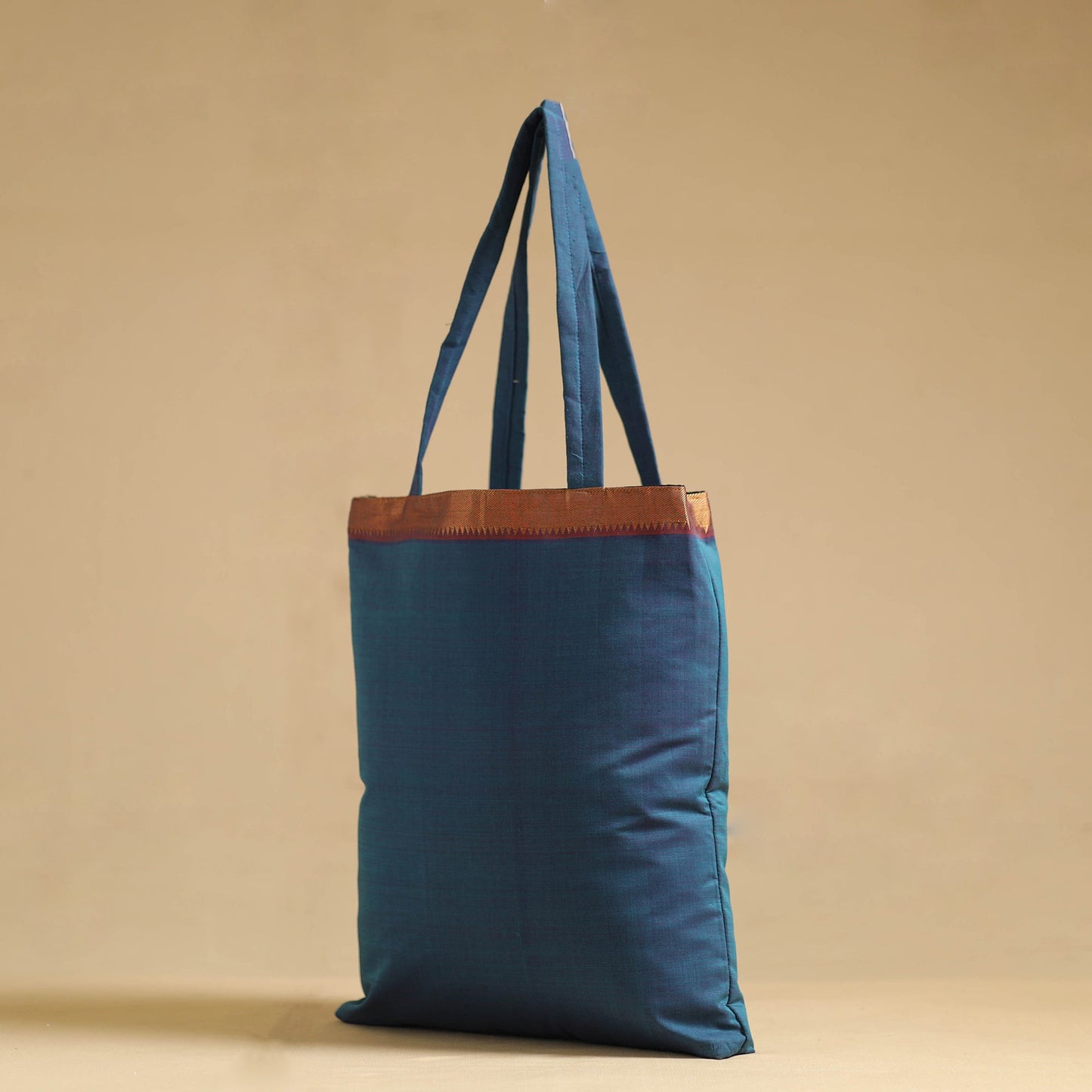  Blue Kanchipuram Cotton Tote Bag