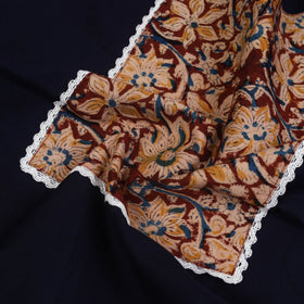 Blue - kanchipuram patchwork cotton unstitched kurta