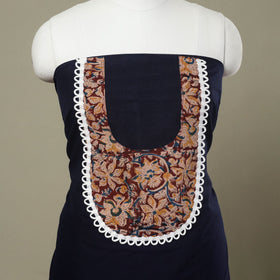 Buy Blue Kanchipuram Patchwork Cotton Kurta Material