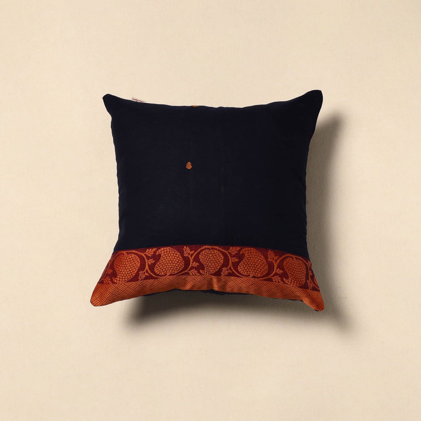 Kanchipuram weave cushion cover 70 - handcrafted