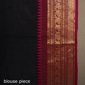 Blue - kandangi buti chettinad cotton saree with border 10