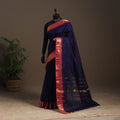 Blue - kandangi buti chettinad cotton saree with border 30