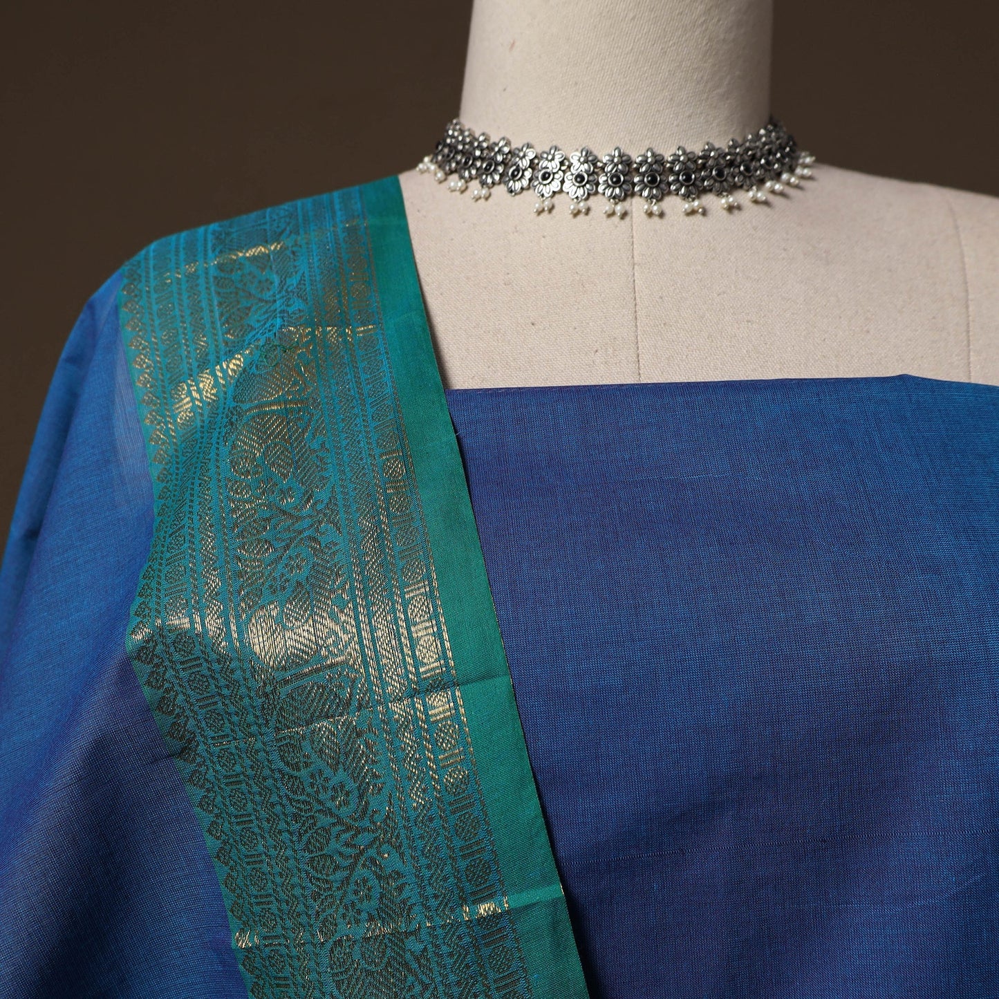 Kandangi chettinad cotton 2pc unstitched dress material 28
