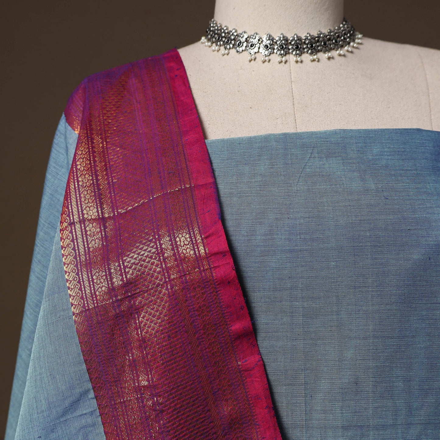 Kandangi chettinad cotton 2pc unstitched dress material 37
