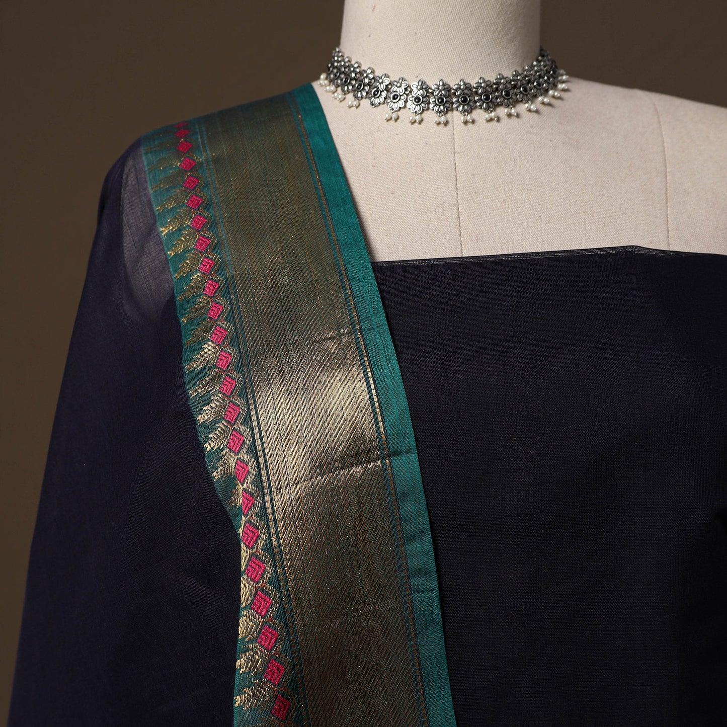 Kandangi chettinad cotton 2pc unstitched dress material 50