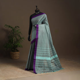 Blue - kandangi chettinad cotton saree with border 112