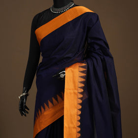Blue - kandangi chettinad cotton saree with border 113