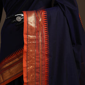 Blue - kandangi chettinad cotton saree with border 72