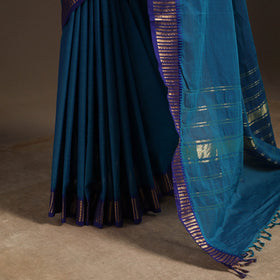 Blue - kandangi chettinad cotton saree with border 92