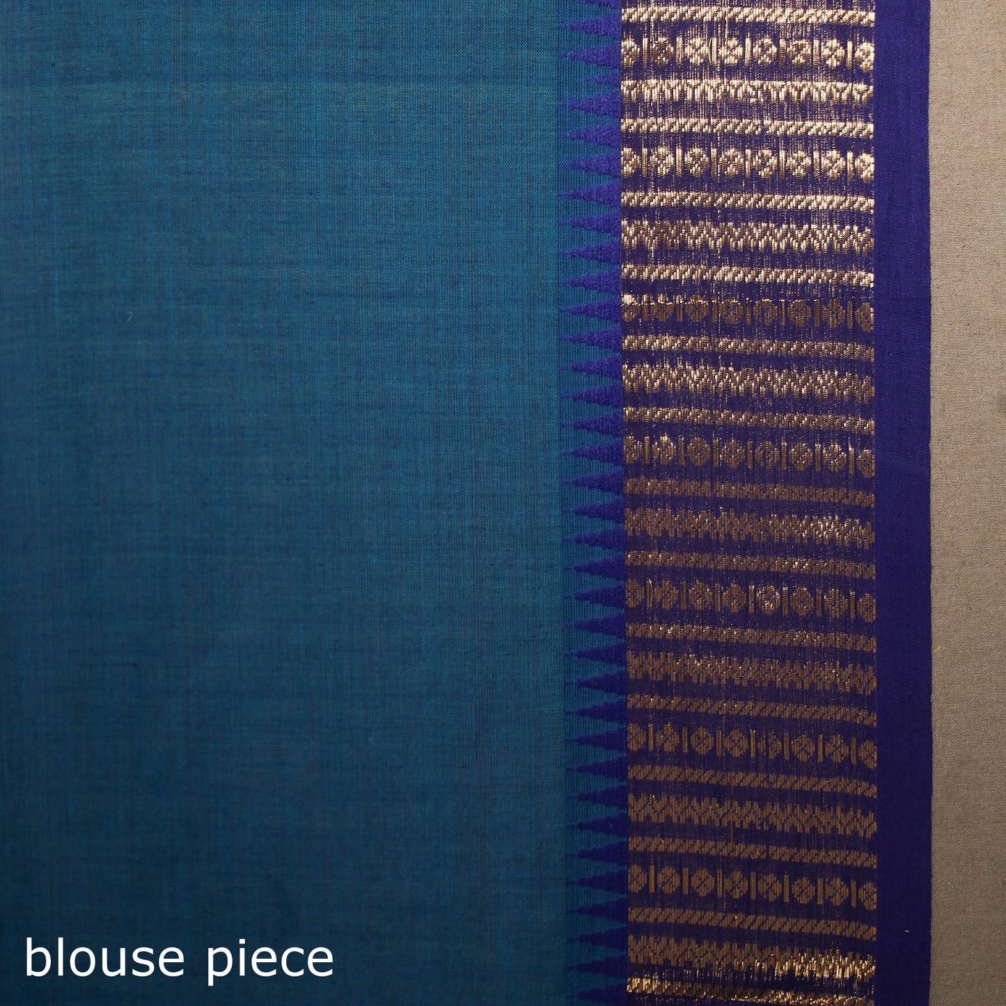 Blue - kandangi chettinad cotton saree with border 92
