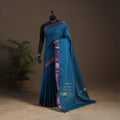 Blue - kandangi chettinad cotton saree with border 92